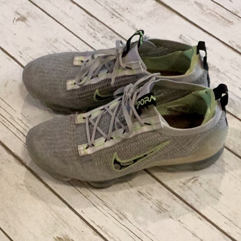 Nike VaporMax Grey and limewire Sneakers women’s 11, men’s 9.5 — StockX limited